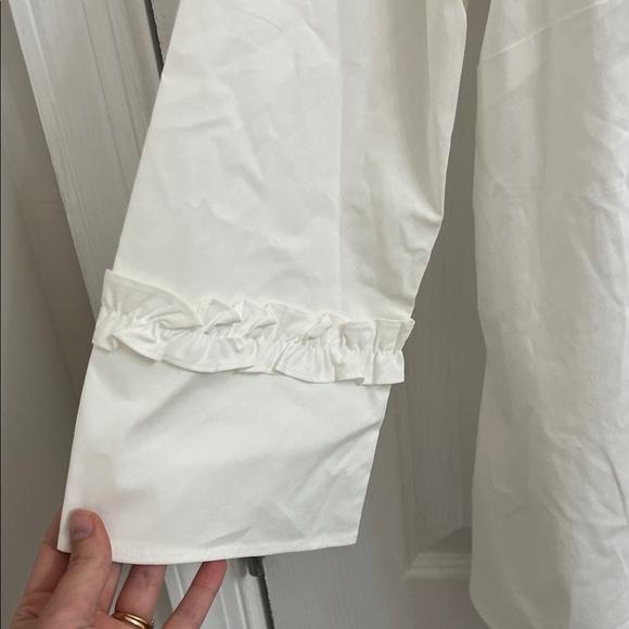 Talbots Ivory Ruffle Blouse - Picture 4 of 5